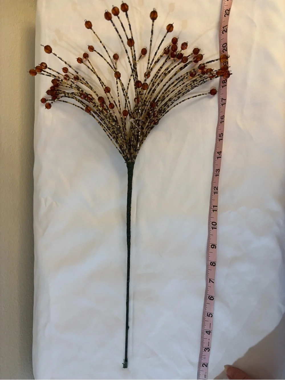 Amber Beaded Sprays/Picks (6)- Home Accent
